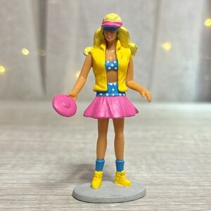 Vintage 1990 Barbie with Pink Skirt and Yellow Vest